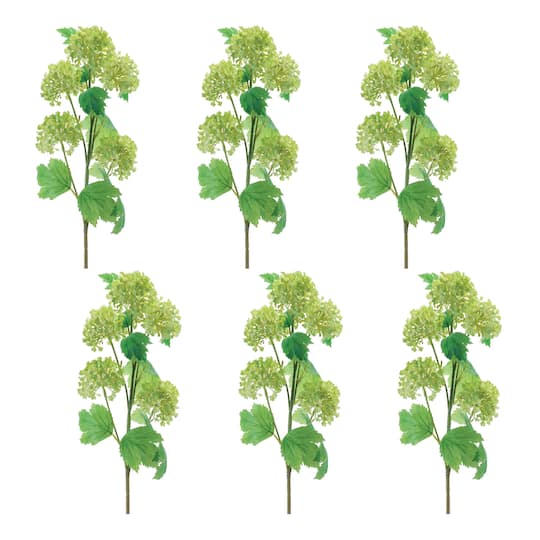 30.25" Green Snowball Floral Sprays, 6ct.